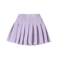 thumbnail image 1 of MIASHUI Jupe Plissée Mini pour Filles Taille Haute Tennis Uniforme Scolaire Jupes, Violet, 11-12 Ans, 1 of 4