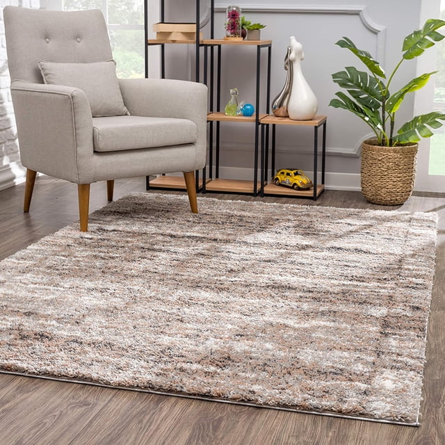 eRug Outlet Retro Collection Tapis Moderne Abstrait pour Aire Grande (8x11 Pieds) - 7 Pieds9 Pouces x 10 Pieds8 Pouces, Ivoire
