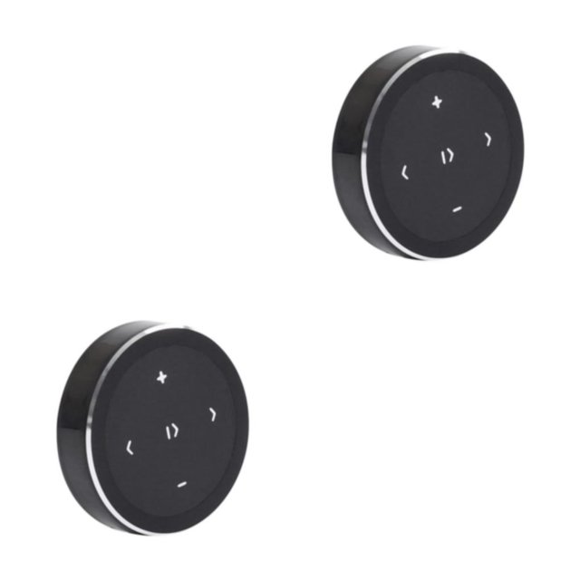 ZheElen Car Media Steering Wheel Remote Control Music Streaming Black 36x36x8.5mm 2Set