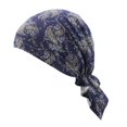 thumbnail image 2 of Couvre-Chef Cancer pour Femmes Confort Foulard Bonnet Chimio Cancer - Fond Noir avec Grand, 2 of 7