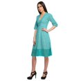 thumbnail image 4 of Moomaya Robe Imprimée Longueur Genou pour Femmes Grande Taille Vêtements Décontractés Tenue d'Été, 4 of 4