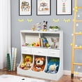 thumbnail image 2 of Costway Freestanding Combo Shelf Cubby BinW/3 Baskets White, 2 of 10