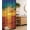 Bleu Ciel Orange Brulé Sarcelle, variante sur Rideau de Douche Ocean Stall, Nuages au Coucher du Soleil Bord de Mer Exotique avec Rayons de Soleil Vue du Soir Image Imprimée Art, Ensemble de Déco de Salle de Bain en Tissu avec Crochets, 36 Pouces L x 72 Pouces H, Orange Brûlé Sarcelle Bleu Ciel