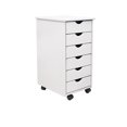 thumbnail image 2 of Pemberley Row Solid Wood White Utility Cart Rectangular Mobile Compact 15.25" x 13.25" x 25.75" Assembly Required, 2 of 9