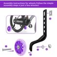thumbnail image 4 of Graflsoa 12-20 Inch Kids Bike Training Wheels with LED Lights, Adjustable Stabilizer Support, Purple Flashing Wheels, Steel & Rubber Construction, Easy Installation Kit Included, 4 of 6