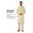 thumbnail image 1 of DWEEP SARA Men’s Green Silk Blend Embroidered Long Kurta 42 Straight Fit Festive Ethnic Wear with Side Slits, 1 of 7