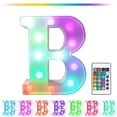 thumbnail image 2 of Colorful Light Up Letters Led Letter Lights with Remote 18 Colors Letters with Lights for Wedding Birthday Party Lamp Christmas Home Bar Decoration - Diamond Design Battery Powered, 2 of 7