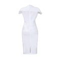 thumbnail image 3 of Fshaion Robe d'Été pour Femmes 2024 Grande Taille Manches Évasées Uni Manches Courtes Col Rond Polyvalente pour le Trajet Taille Retroussée Robe Portefeuille Moulante Liquidation à Moins de 10!, 3 of 6