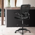 thumbnail image 2 of Costway Tall Office Chair Adjustable Height w/Lumbar Support Flip Up Arms, 2 of 10