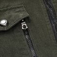thumbnail image 5 of Manteau Coupe-Vent Décontracté pour Homme d'Automne et d'Hiver Uni à Fermeture Éclair, 5 of 5