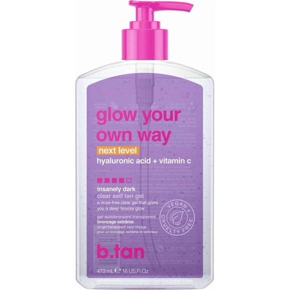 B.tan Glow Your Own Way Next Level Clear Self Tan Gel 473ML