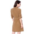 thumbnail image 4 of INSPIRE CHIC Robe-Chemise à Manches Roulées à Multiples Poches avec Ceinture pour Femme, 4 of 7