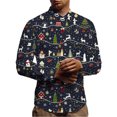 thumbnail image 1 of Innerwin Tunic Shirt Button Down Mens Shirts Daily Lapel Neck Comfy Tops House 2XL, 1 of 2