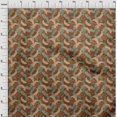 thumbnail image 4 of oneOone Polyester Spandex Orange Fabric Tropical Leaf Sewing Craft Projects Fabric Prints By Yard 56 Inch Wide, 4 of 5