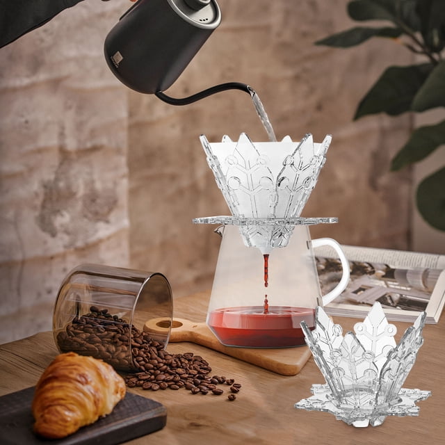 Boovnll Tool Kit, Coffee Dripper 1- Cups Resin Coffee Maker Reusable Coffee Filter Cup Slow Brewing Accessories for Home--Travel-Camping Transparent, Tool Set, Home Essentials, Household Essentials