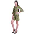 thumbnail image 3 of Moomaya Robe Courte Imprimée pour Femmes, Manches Évasées, Coupe Droite, Robes pour Femmes, Vêtements d'Été Décontractés, 3 of 6