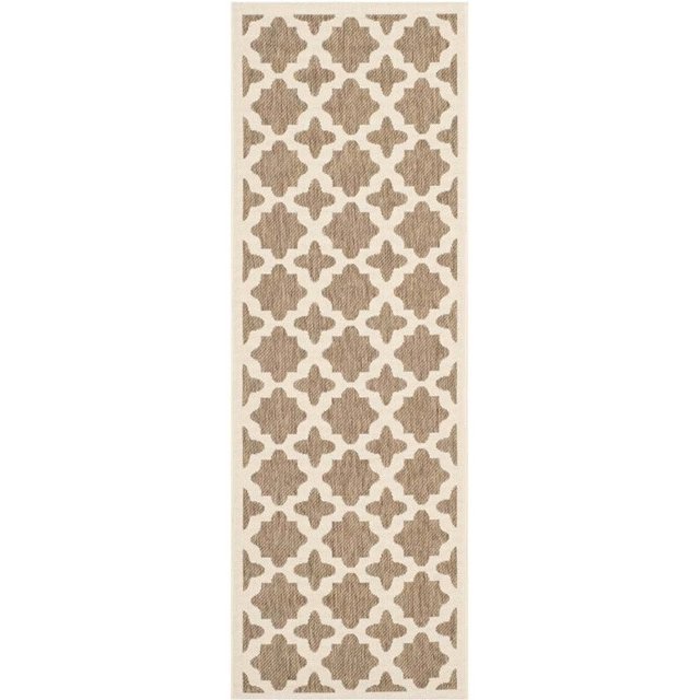 Safavieh Courtyard Brown Indoor Outdoor Rug - Runner 2'3" x 6'7"
