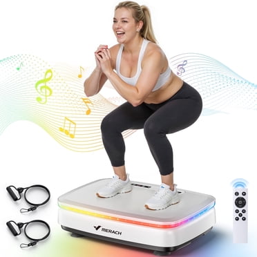 MERACH Vibration Plate Exercise Machine , 330lb Capacity, Whole Body Workout Fitness Platform, Bluetooth