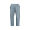 thumbnail image 4 of Timegard Womens Capri Pants Straight Leg Elastic Waisted Button Summer Casual Crop Pants with Pockets, 4 of 4