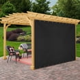 thumbnail image 1 of COVERS&ALL Rideau Extérieur en Vinyle pour Meubles de Patio 12 Oz, Rideaux Occultants Résistants aux Intempéries pour Fenêtre de SALLe à Manger avec Oeillets Inoxydables pour Pergola, Véranda, Gazébos (4 Pieds H x 7 Pieds L, Noir), 1 of 7