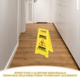 thumbnail image 3 of WHAMVOX 2Pcs Yellow Foldable Caution Wet Floor Sign Bilingual Safety Message for Commercial Areas, 3 of 7
