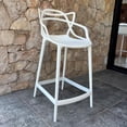 thumbnail image 2 of Tabouret de bar en plastique blanc Heavenly Collection pour salle à manger, 2 of 8