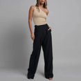thumbnail image 1 of LSLJS Women's Sexy Pure Cotton Ribbed One Shoulder Hollowed Out Jumpsuit, 1 of 8