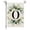 O, variante sur YFGEFTR Aubaines Style Ins, 26 Lettres+impression de Plante Verte, Drapeau de Jardin en Lin, Première Lettre du Nom de Famille, Drapeau Suspendu à la Porte de la Cour