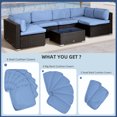 thumbnail image 4 of Outsunny Outdoor 14pc Patio Rattan Sofa Set Cushion Cover Replacement, 4 of 10