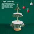 thumbnail image 4 of Présentoir à Collations de Noël Support Double Couches Forme d'Arbre en Résine Porte-Cupcakes Bol de Service pour Desserts Nouvel An Table, 4 of 7