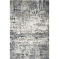 thumbnail image 1 of HomeRoots 353989 2 ft. 2 in. x 7 ft. 6 in. Runner Polyester Ivory & Teal Area Rug, 1 of 1