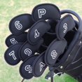 thumbnail image 1 of 10Pcs/Pack Meshy Golf Iron Covers Set Golf Covers Set Lightweight Waterproof Meet the quality standards, tested before shipment - black, 1 of 8