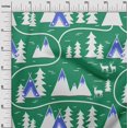thumbnail image 3 of oneOone Polyester Lycra Green Fabric Mountain Pattern Fabric For Sewing Printed Craft Fabric By The Yard 56 Inch Wide, 3 of 5