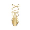thumbnail image 4 of BLISSFUL STEP Women's Shoes Open Toe Lace Up Block Heel Strappy Heels Gold 11, 4 of 8