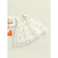 thumbnail image 3 of Xingqing Robe d'Été Adorable pour Bébés Filles, Douce, à Bretelles, Sans Manches, à Fleurs Imprimées, en Dentelle, Tutu, Robe Soleil, 3 of 7