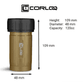 thumbnail image 3 of Corloq EDC120 Rugged Compact Waterproof Storage Tactical Belt Molle Pouch Accessory, High Strength Zytel, Tan Body, Blk Cap, 3 of 7