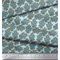 thumbnail image 3 of Soimoi Poly Georgette Fabric Leaves & Floral Block Decor Fabric Printed Yard 42 Inch Wide, 3 of 3
