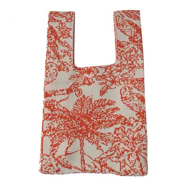 Women Fashion Hobo Bag Tree Flower Pattern Female Clutch for Gift (Orange)