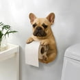 thumbnail image 4 of Dog Paper Holder Tissue Roll Dispenser Funny Toilet Paper Roll Holder 3D Printed Animal Shaped Roll Storage Stand Decorative Wall Mounted Toilet Paper Holder For Bathroom Kitchen Silicone Drying Mat, 4 of 4