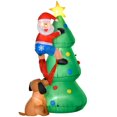 thumbnail image 1 of HOMCOM 6ft Inflatable Christmas Tree, LED Lighted with Santa Claus Dog for Home Indoor Outdoor Garden Lawn Decoration Party Prop, 1 of 9