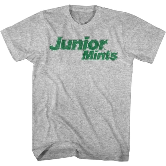 Tootsie Roll Junior Mints Logo Gray Heather Adult T-Shirt