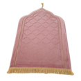 thumbnail image 1 of veasfak Islamic Prayer Rug Home Embossing Soft Worship Kneel Thick Prayer Carpet Mat pink, 1 of 9