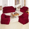 thumbnail image 4 of Stretch Wing Chair Slipcovers,Pleated Ruffled Skirt Armchair Slipcover,Stretch Slipcovers for Sofa,Seersucker Armchair Covers with Skirt Ruffle,Living Room Sofa Slipcover Furniture Protector, 4 of 8