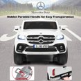 thumbnail image 4 of Costway Licensed Mercedes Benz x Class 12V 2-Seater Kids Ride On Car w/ Trunk White, 4 of 10