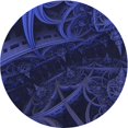 thumbnail image 1 of Ahgly Company Tapis d'Intérieur Lavables en Machine, Ronds, Bleu Nuit Transitionnel, Ronds de 3', 1 of 7
