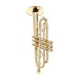 thumbnail image 2 of 1/6 Maison de Poupée Miniature Trompette en Métal Modèle d'Instrument de Musique Décoration Maison, 2 of 7