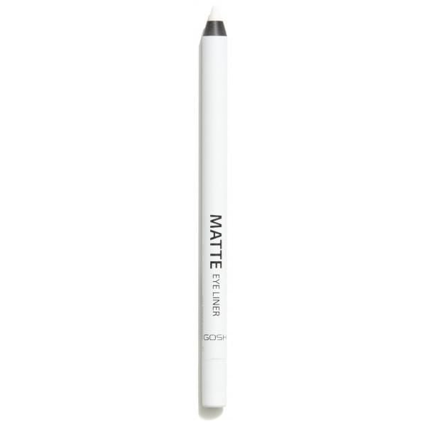 GOSH - Traceur pour les Yeux Mat - 001 Dover White, un Traceur pour les Yeux Blanc Mat avec une Formule Crémeuse Ultra-Mélangeable et un Embout Précis pour un Maquillage des Yeux Tranchant Ou Fumé, Convient aux Utilisateurs Sensibles aux Allergies et Compatible Végane.