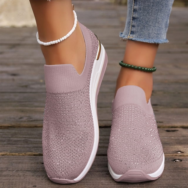 Cameland Chaussures Confortables pour Femmes Chaussures Décontractées Unies pour Femmes à Bout Rond Espadrilles Demi-Drag Out