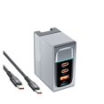 thumbnail image 1 of 100W Charger QC4.0 PD 67W 65W PPS Display Portable Multi USB Type C Fast Charger For Laptop Tablet ,Portable Station, 1 of 7