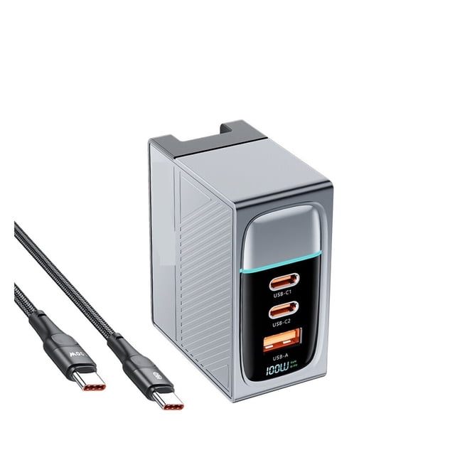 100W Charger QC4.0 PD 67W 65W PPS Display Portable Multi USB Type C Fast Charger For Laptop Tablet ,Portable Station